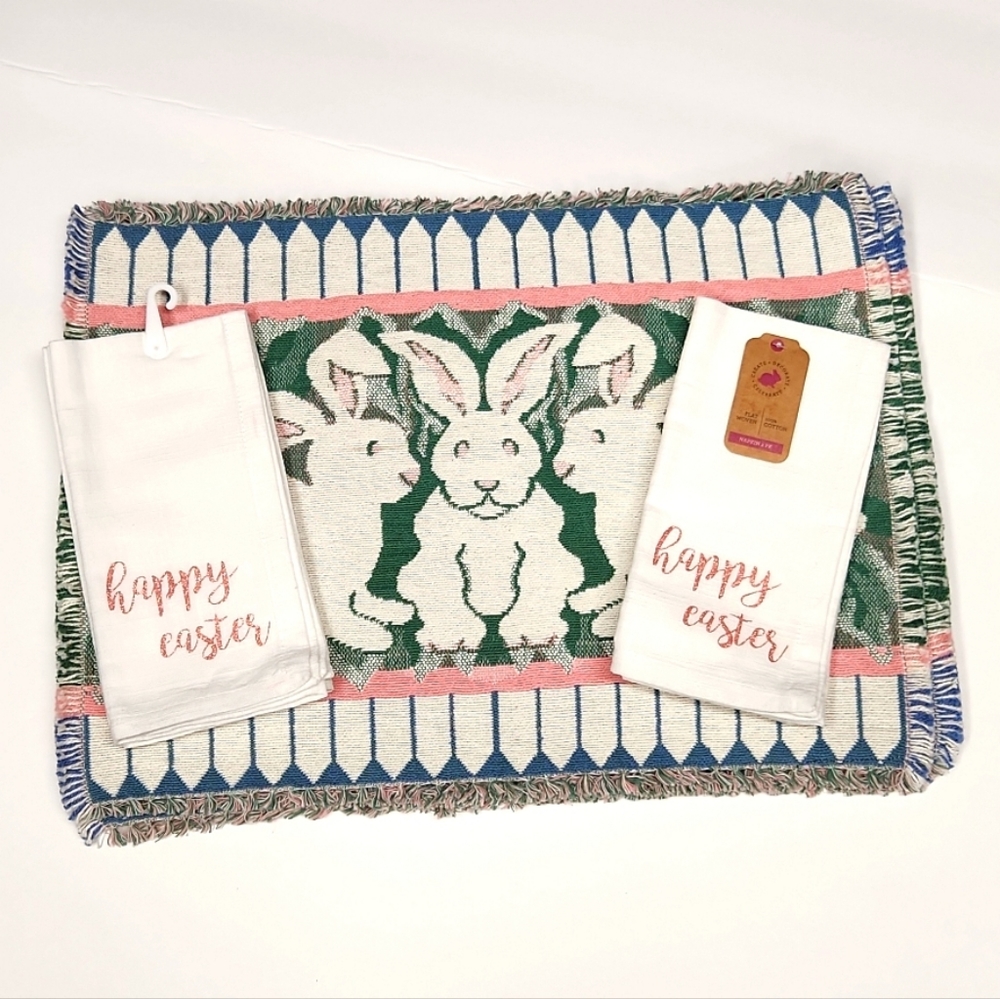 Cotton Bunny Placemats & Napkins